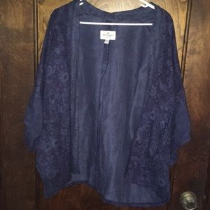 American Eagle Linen Floral Kimono